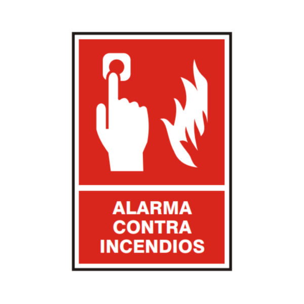 Señal vinil alarma contra incendios