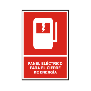 Señal vinil panel eléctrico para el cierre de energía