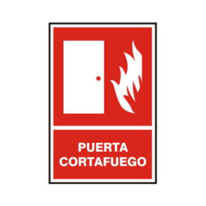 Señal vinil puerta cortafuego