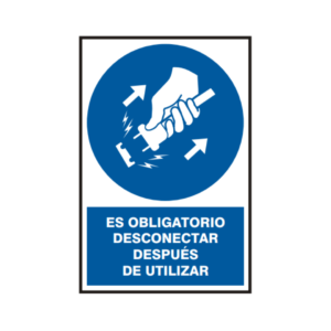 Señal vinil es obligatorio desconectar después de utilizar