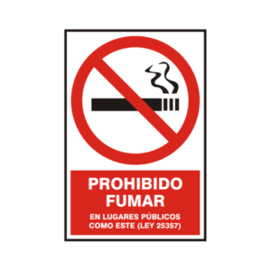 Señal vinil prohibido fumar