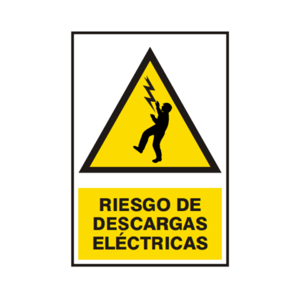 Señal vinil riesgo de descargas eléctricas