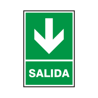 Señal Fotoluminicente 20x30cm salida abajo