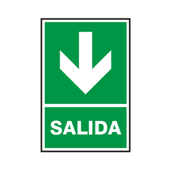 Señal vinil salida abajo