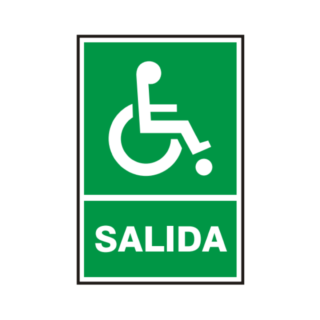 Señal vinil salida para silla de ruedas