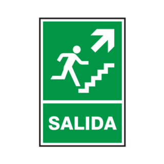 Señal vinil salida escalera arriba derecha