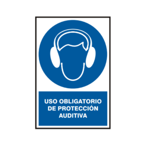 Señal vinil uso obligatorio de protección auditiva