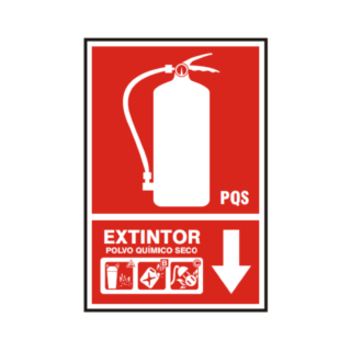 Señal vinil extintor PQS