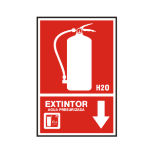 Señal vinil extintor H2O