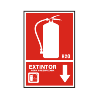 Señal vinil extintor H2O