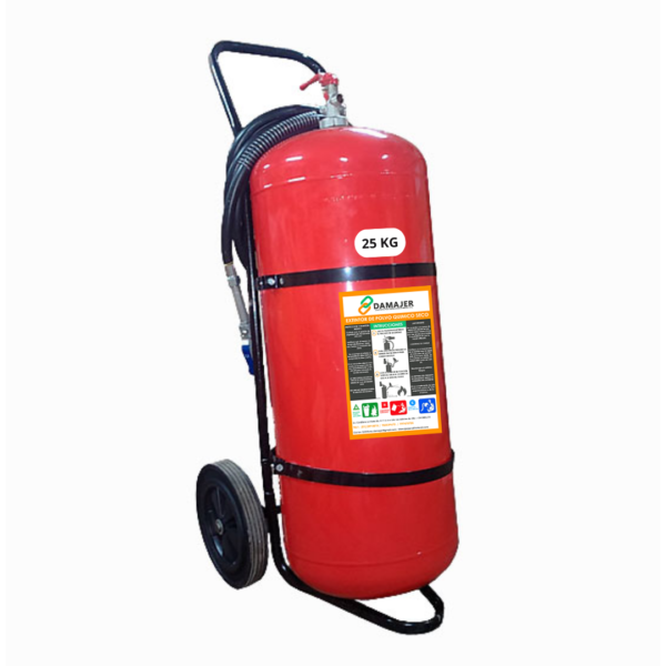 Extintor PQS ABC de 25 kg con polvo Pyrochem al 90%