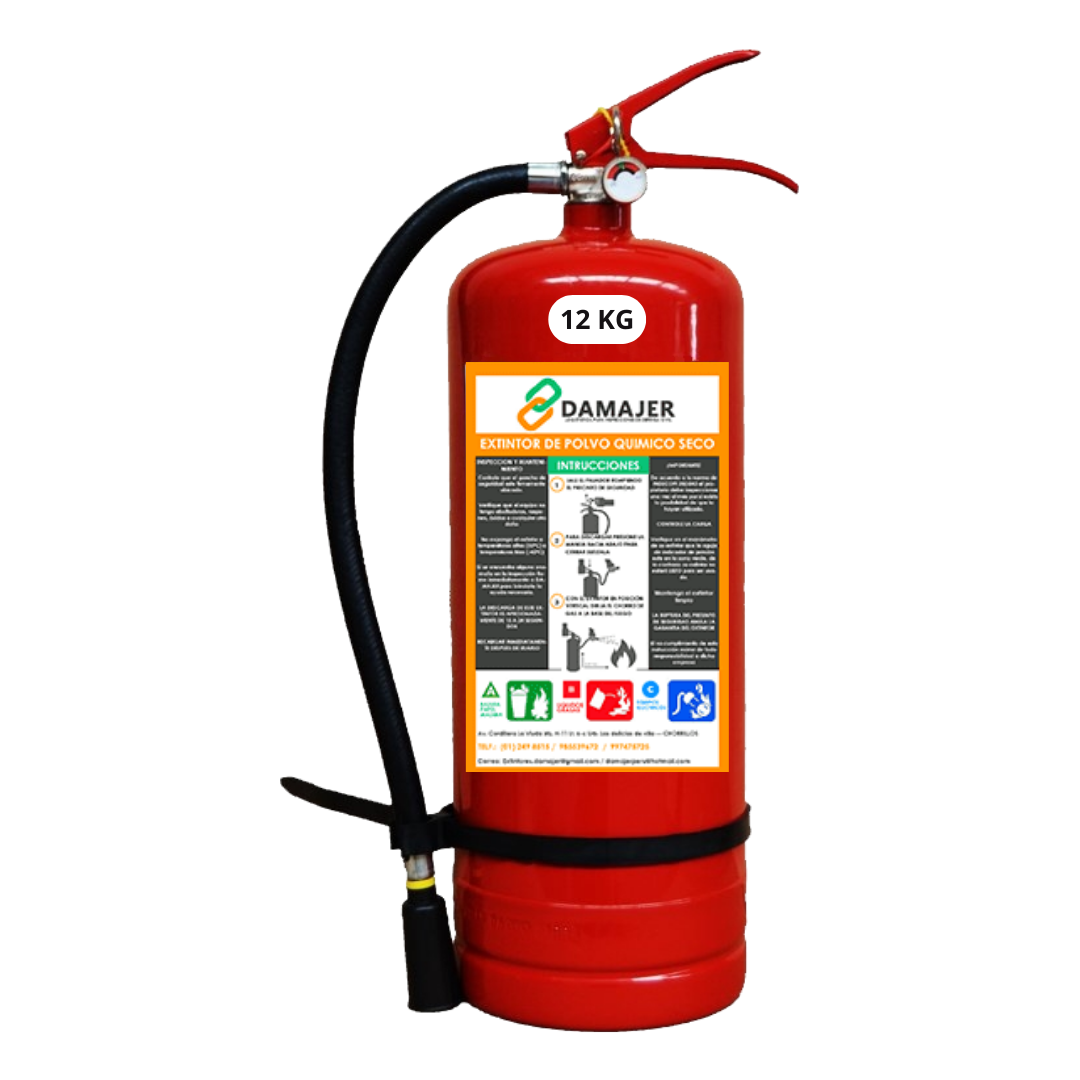 Extintor de polvo PD2GAM / 2 kg / clase de fuego ABC por solo 43