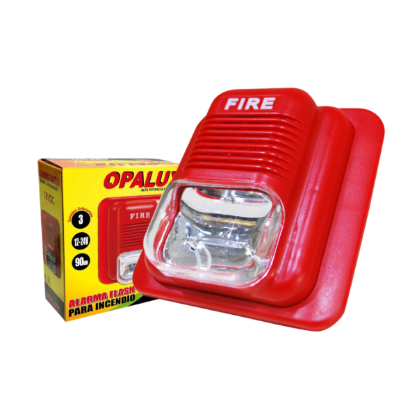 Sirena estrobo LED 12v-24v “Opalux” color rojo FIRE