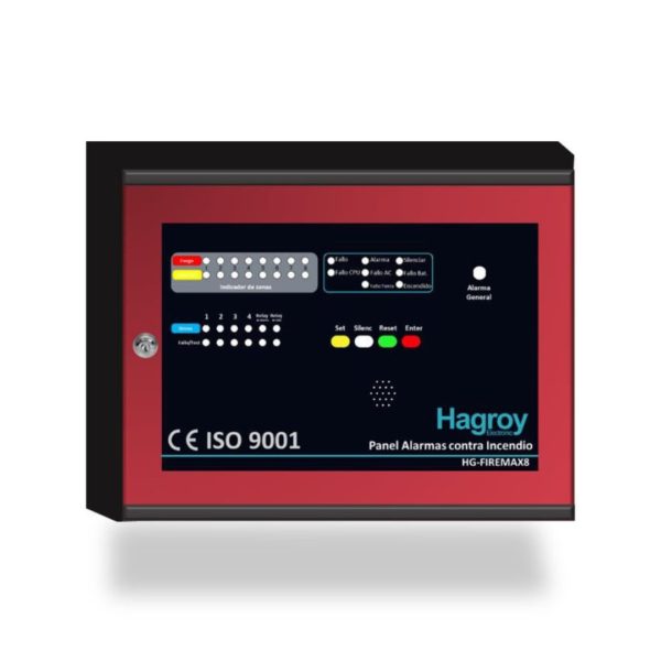 Panel Convencional 8 zonasHagroy Hg-Firemax8