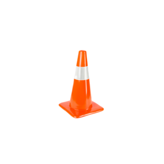 Cono de seguridad de 45 cm con una cinta reflectiva