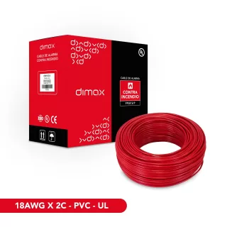 Cable contra incendio Dimax T013 FPLR 2x18 Sin Apantallar PVC
